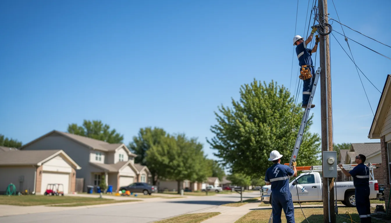 Residential electrician providing installation services in Clarendon, TX